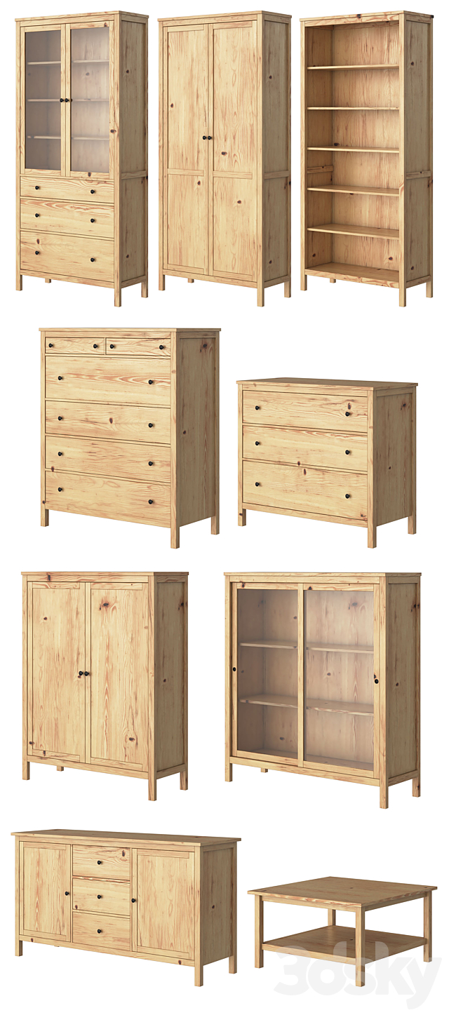 3d Models Sideboard Chest Of Drawer Ikea Hemnes Furniture