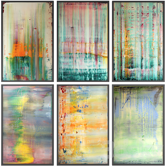 3d Models Frame Paintings Abstract Set 142