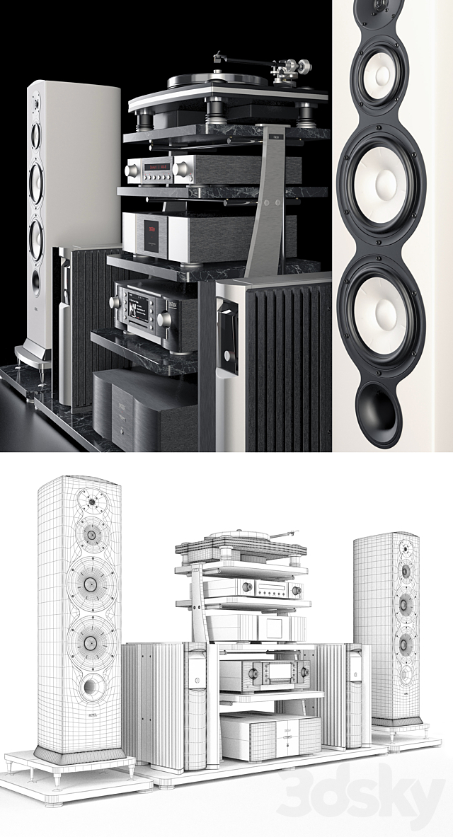 Elite Hi End Audio System From Mark Levinson And Revel Audio Tech 3d Models 3dsky