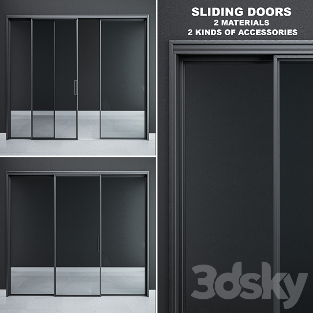 3d Models Doors Rimadesio Velaria Sliding Doors