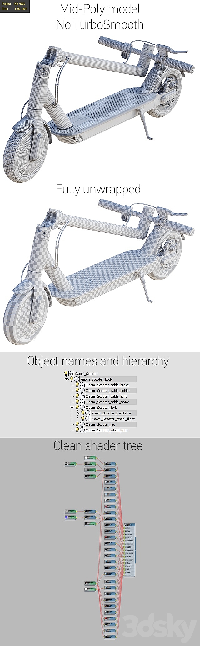3d Models Transport Electric Scooter Xiaomi