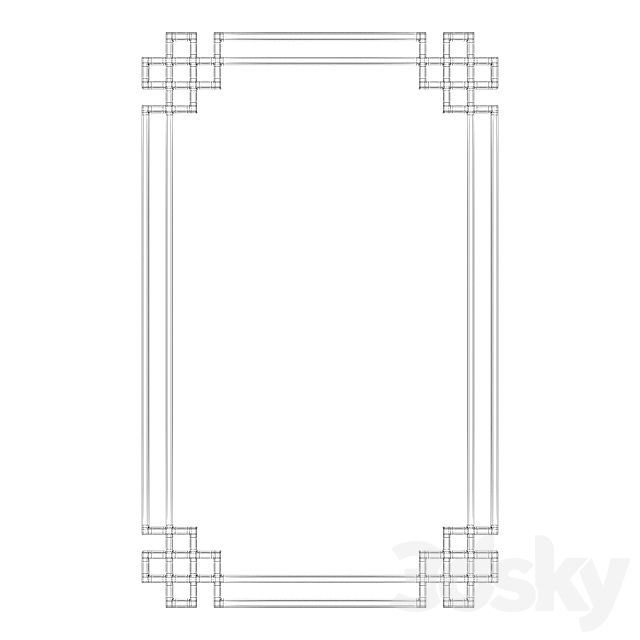 3d Models Mirror Uttermost Devoll Antique Gold Mirror