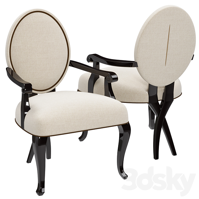 0095 Ovale Chair 3d Models, Christopher Guy Furniture 3d Model
