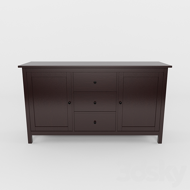 Ikea Hemnes Sideboard Black Brown Sideboard And Chest Of Drawer 3d