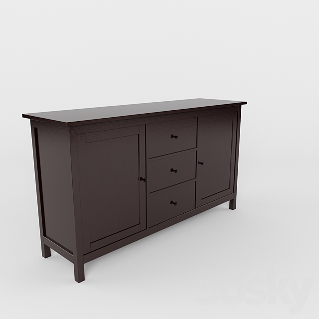 3d Models Sideboard Chest Of Drawer Ikea Hemnes Sideboard
