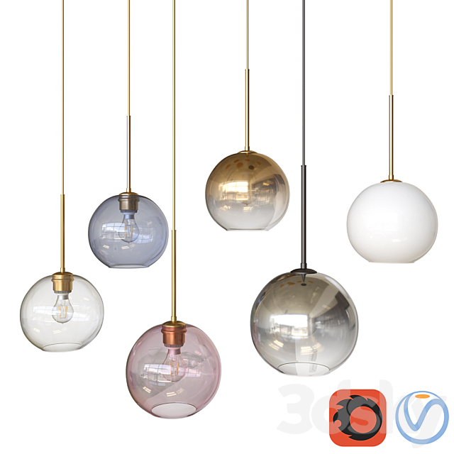 Sculptural Glass Globe Pendant small 