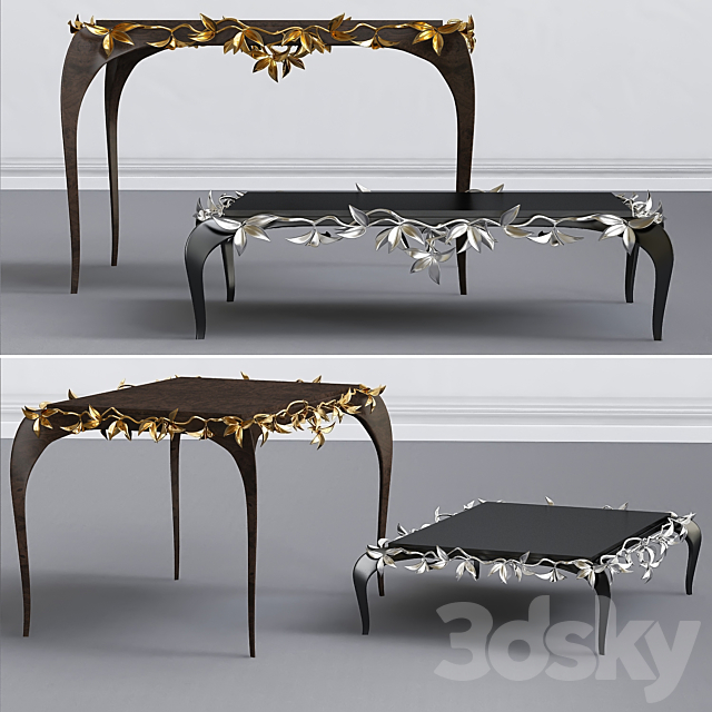 3d Models Table Christopher Guy Millefeuilles Console Table