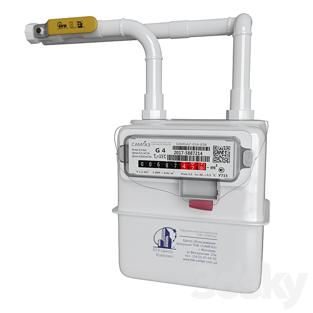 3d Models Miscellaneous Gas Meter
