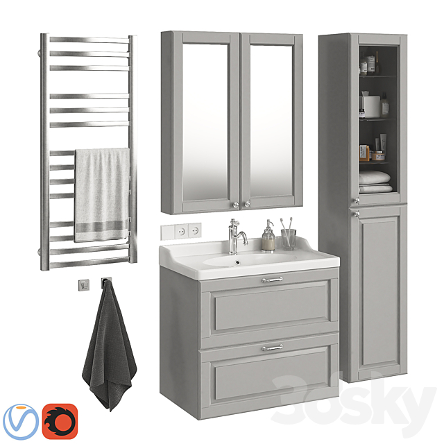 3d Models Bathroom Furniture Ikea Godmorgon Set 6