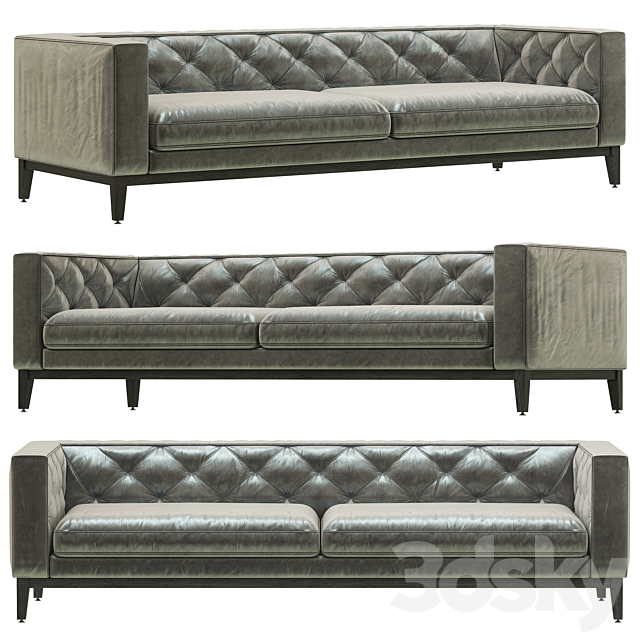 3d Models Sofa Restoration Hardware Italia Tufted Shelter Arm
