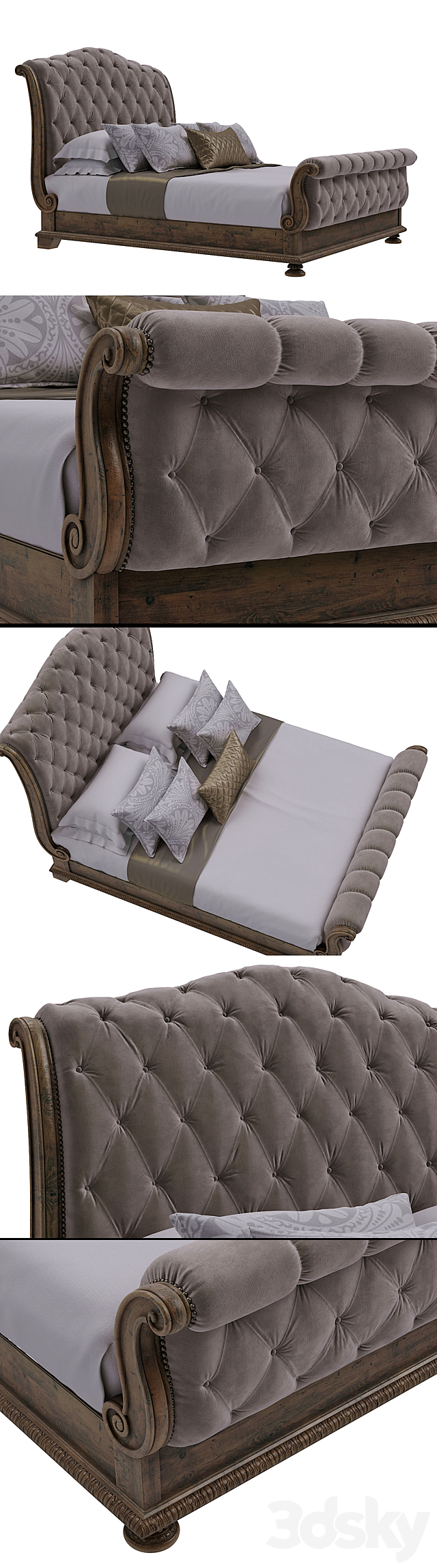 Furniture Bedroom Rhapsody King, Rhapsody King Tufted Bed