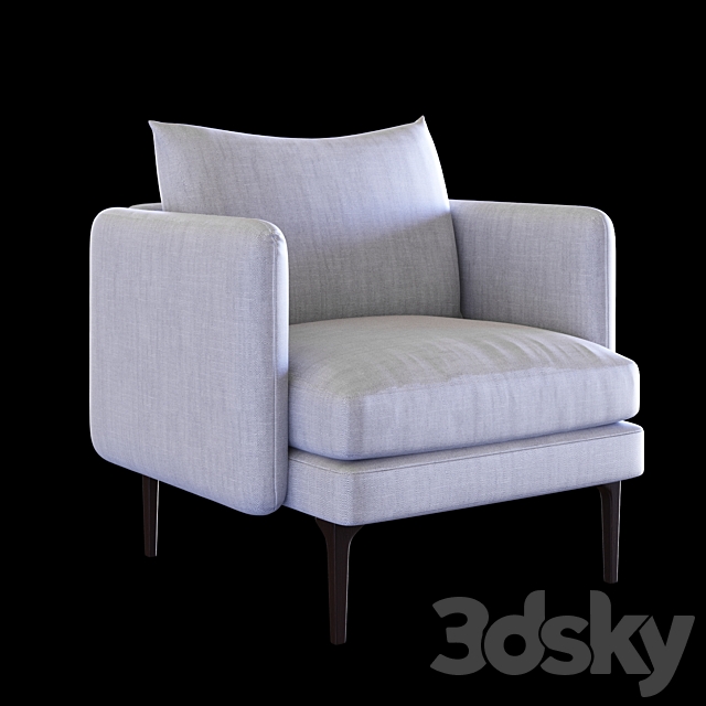 3d Models Arm Chair Auburn Chair By West Elm