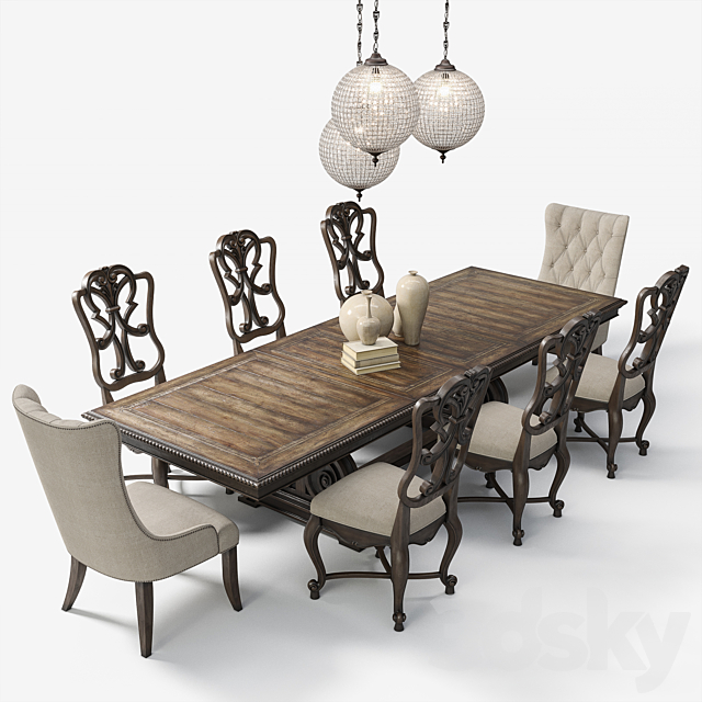 3d Models Table Chair Hooker Furniture Dining Room Rhapsody