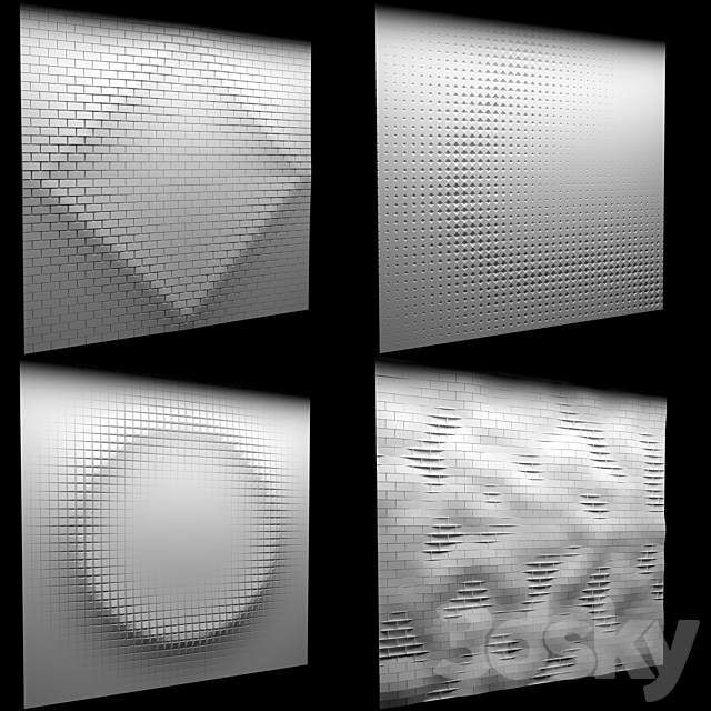 3d models Decorative plaster parametric wall pattern