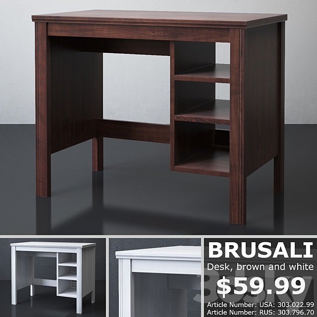 3d Models Table Ikea Brusali Desk