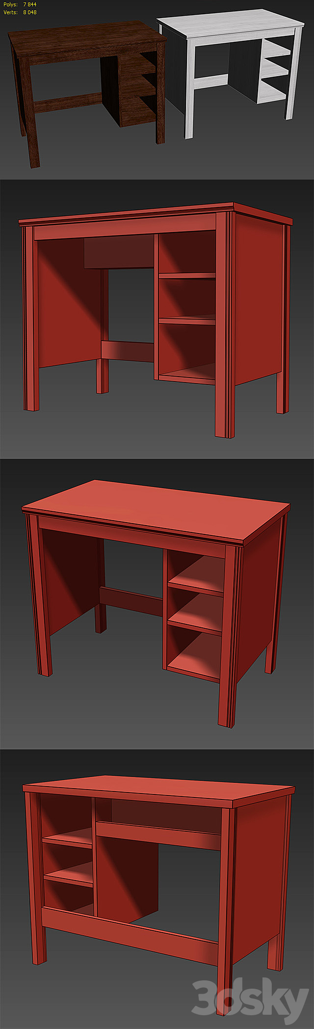 3d Models Table Ikea Brusali Desk