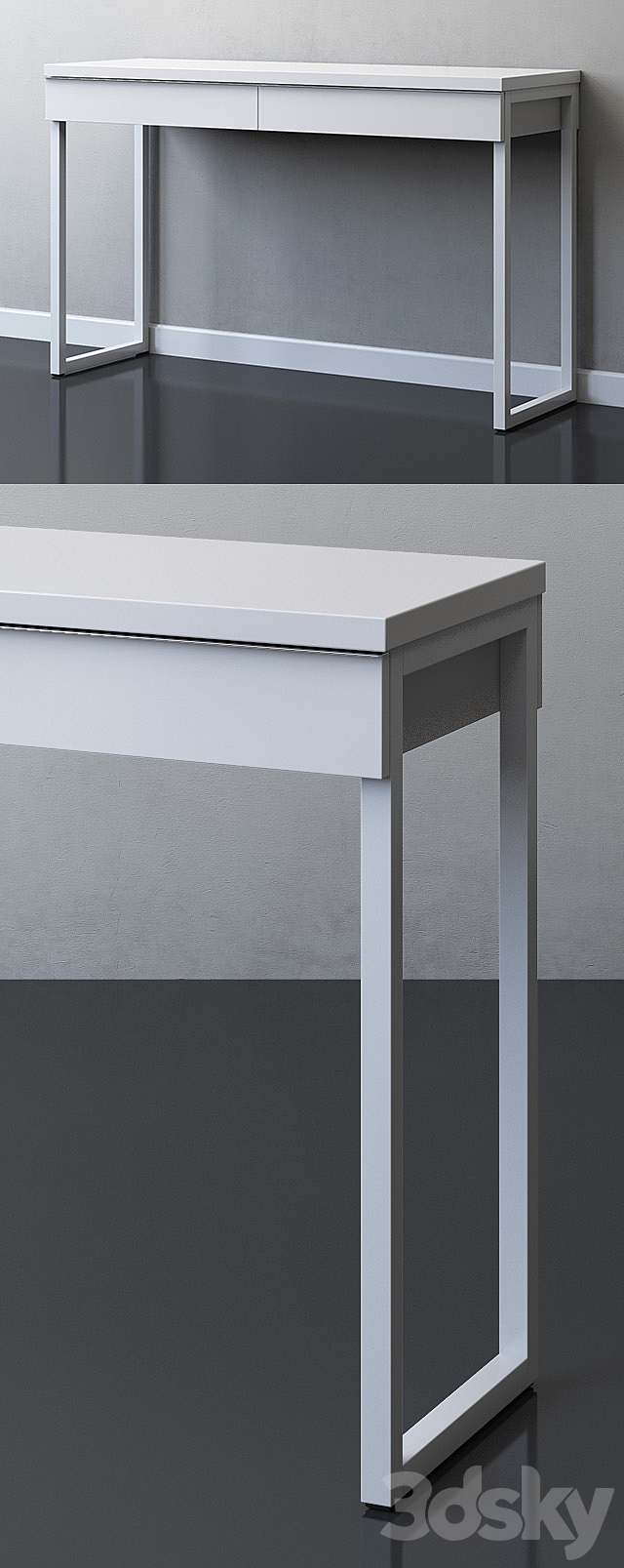3d Models Console Ikea Besta Burs Desk