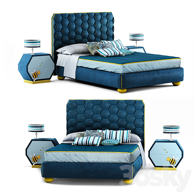 3d Models Bed Alta Moda Honey Part1