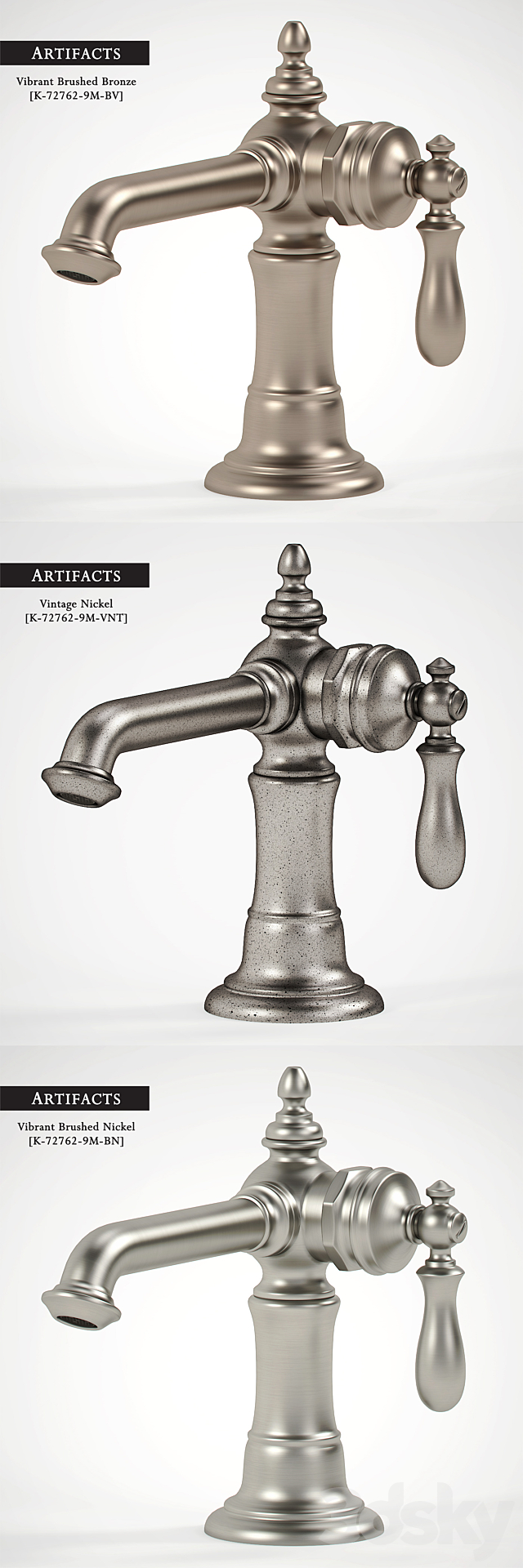 KOHLER Artifacts Bathroom Sink Faucets 2 - Faucet - 3D Models