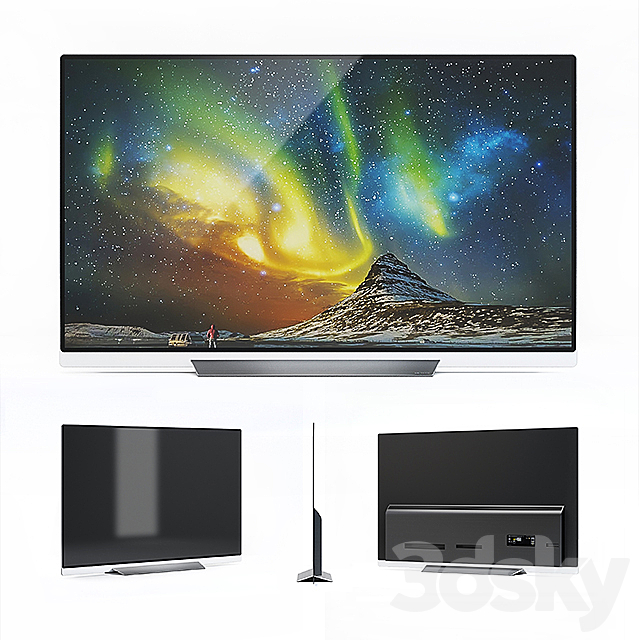 3d Models Tv Lg Oled Tv E8