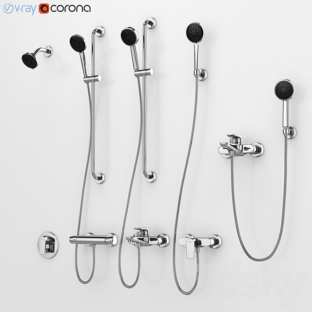 3d models Faucet Bath and shower faucets Villeroy & Boch SUBWAY set 22