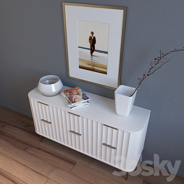 3d Models Sideboard Chest Of Drawer West Elm Vivien 6