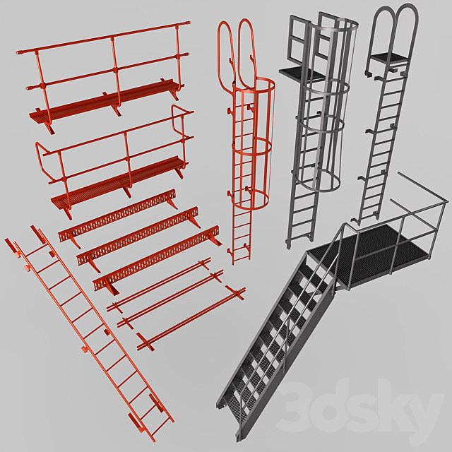 3d Models Staircase Fire Safety Elements Fire Safety Elements