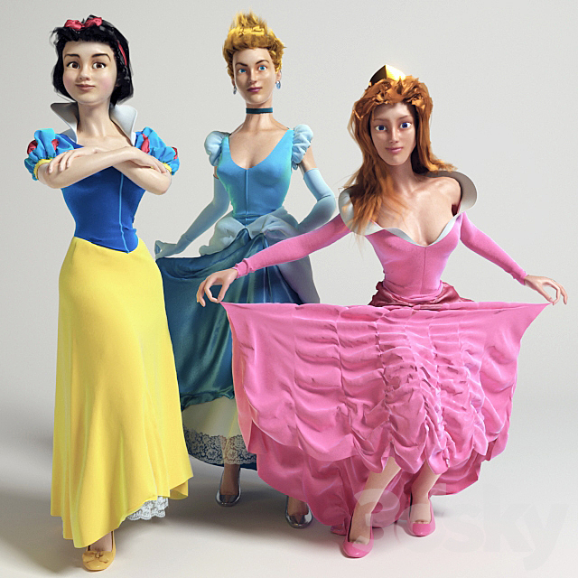 3d Models Creature Disney Princess Vray Ggx
