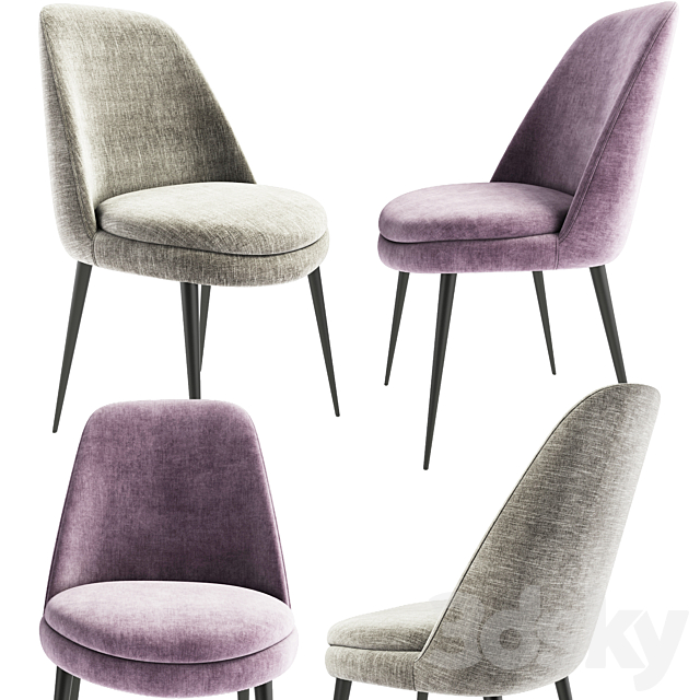 3d Models Chair Finley Low Back Upholstered Dining Chair