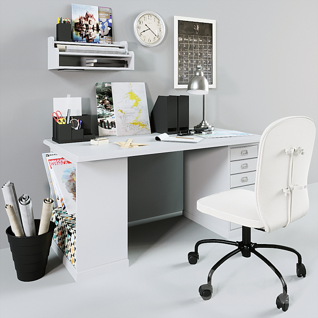 3d models table chair ikea home office