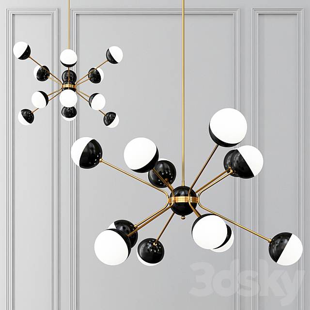 3d Models Ceiling Light Rewire Custom Orb Chandelier In 1950