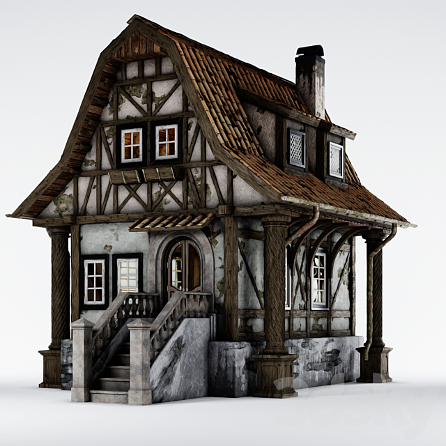 3d models: Building - Old medieval house