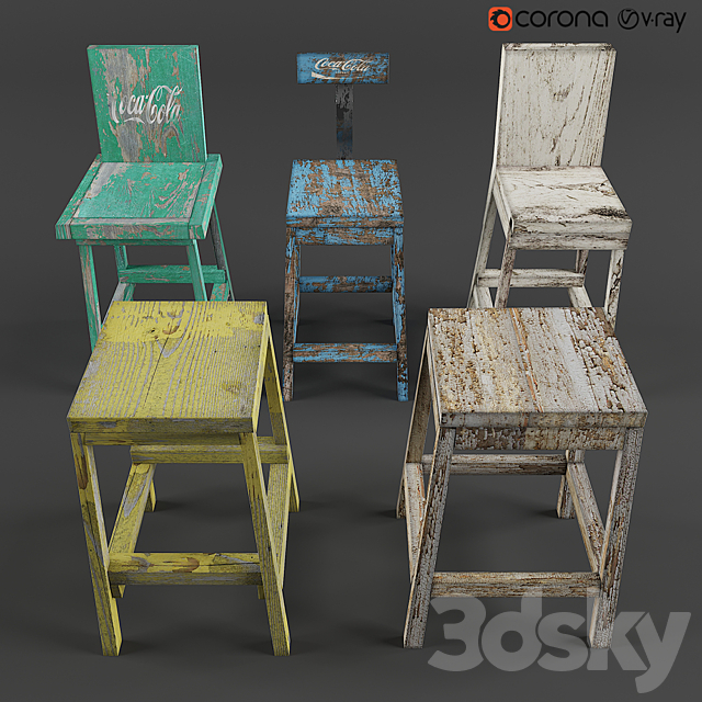 3d Models Chair Cafe Chair 1
