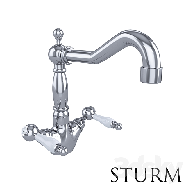 The mixer for a sink of STURM Emilia doublelever Faucet 3D Models