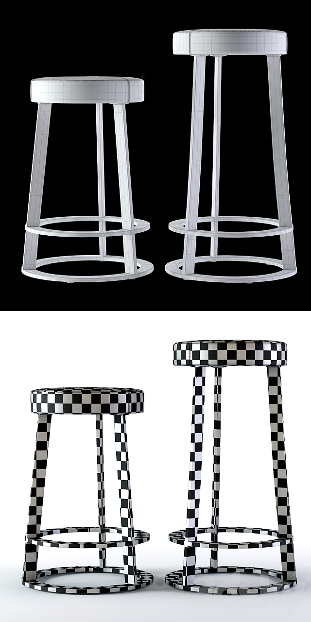 3d models chair  cb2 reverb bar stools