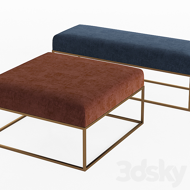 3d Models Other Soft Seating Box Frame Upholstered Bench