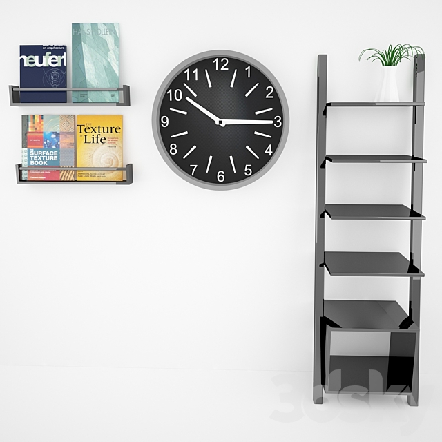 Wall Clock İkea Bookshelf Other 3D Models
