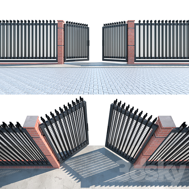 3d Models Other Welded Wire Panel Fence Gate
