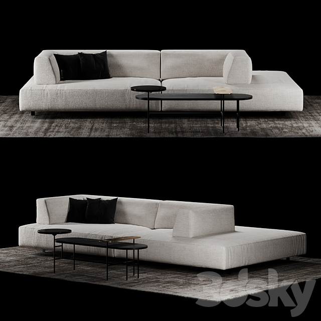3d Models Sofa Living Divani Metro 2 Sofa