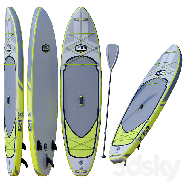 ISLE Explorer Inflatable Paddle Board Package - Sports - 3D Models