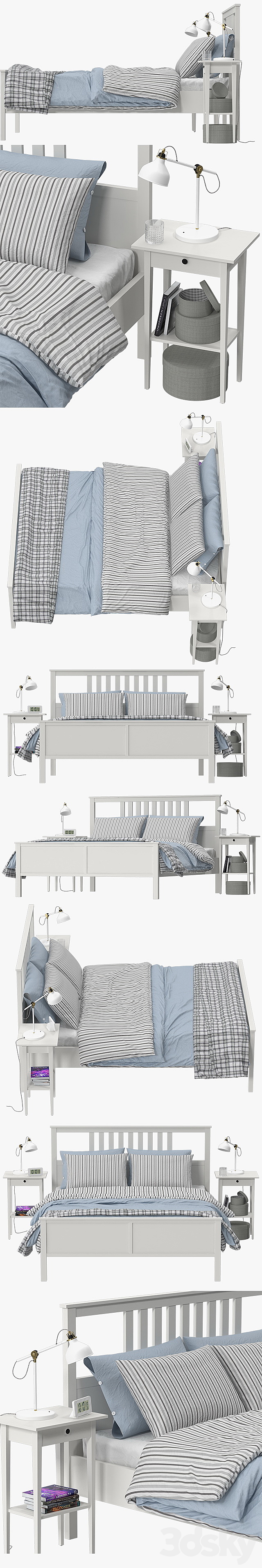 3d Models Bed Ikea Hemnes