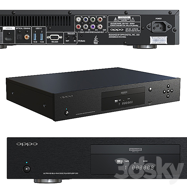 Blu Ray Player Oppo Udp 3 Pc Other Electronics 3d Models