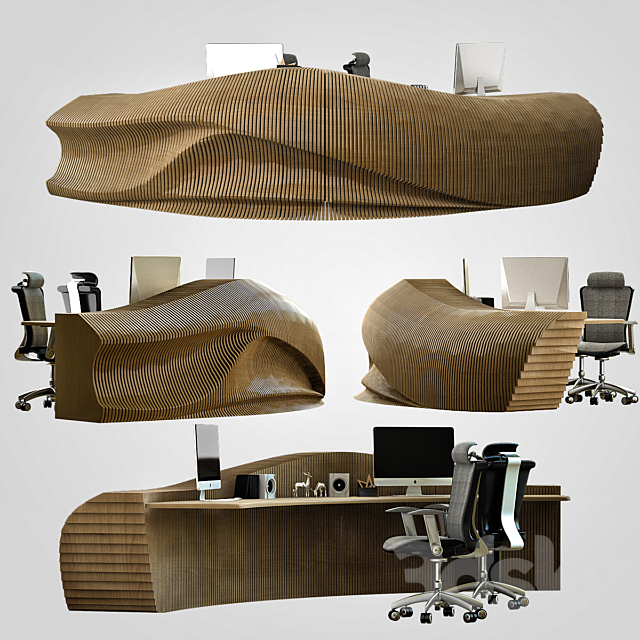 3d Models Office Furniture Parametric Reception