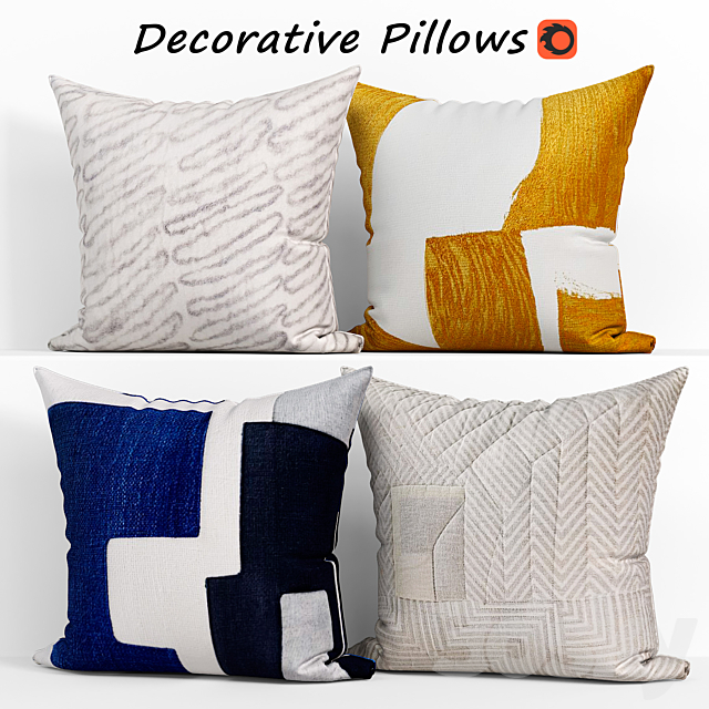3d Models Pillows Decorative Pillow Set 168 West Elm