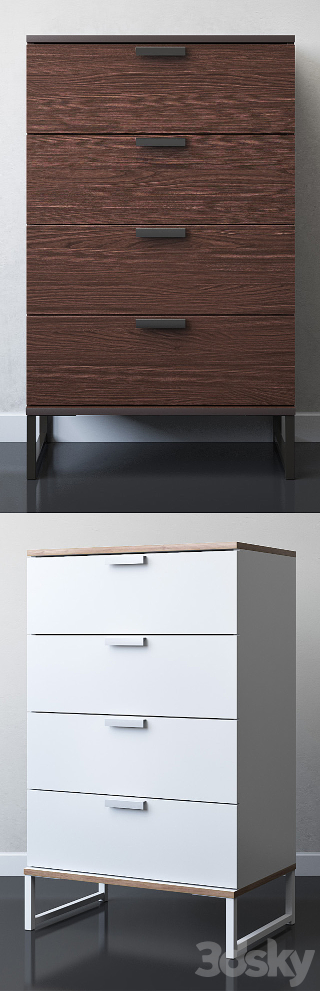 3d Models Sideboard Chest Of Drawer Ikea Trysil 4 Drawer Chest