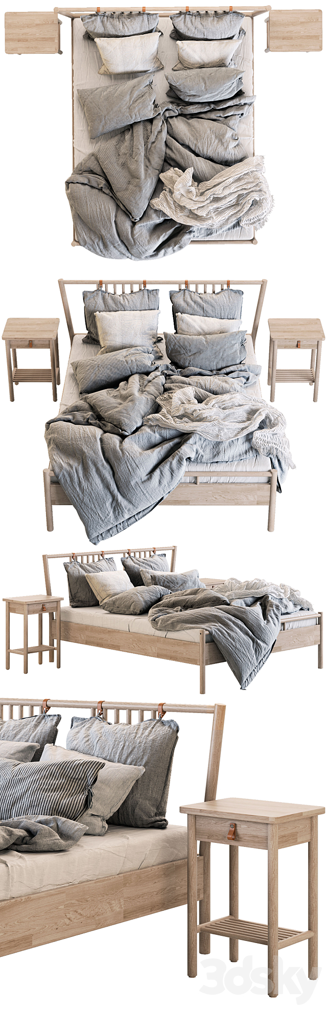 3d Models Bed Bed Bjorksnas Ikea Ikea