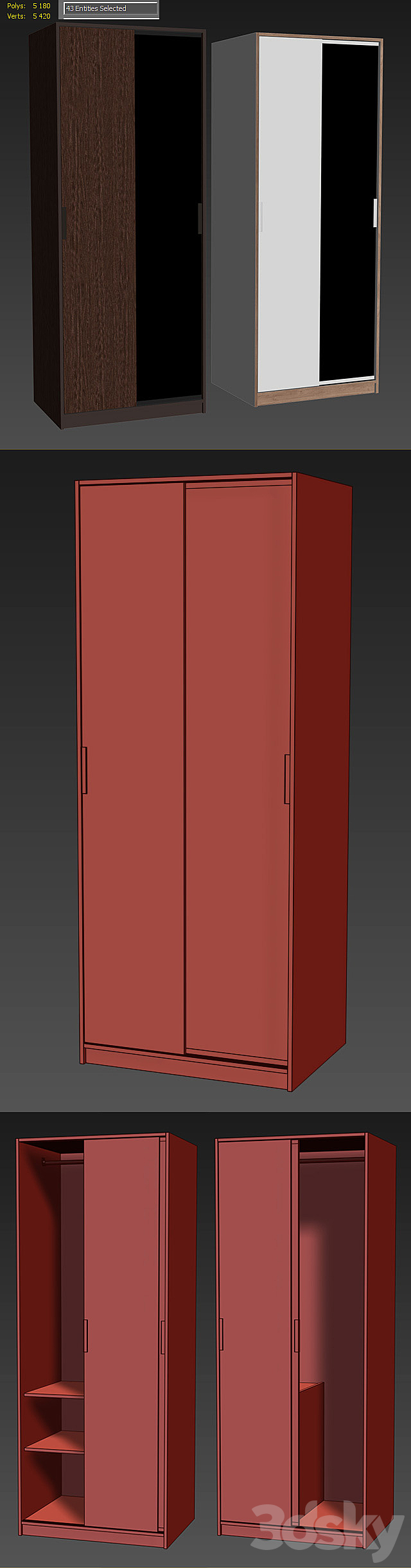 3d Models Wardrobe Display Cabinets Ikea Trysil Wardrobe