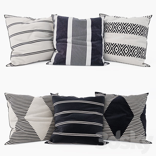 3d Models Pillows H M Home Decorative Pillows Set 19