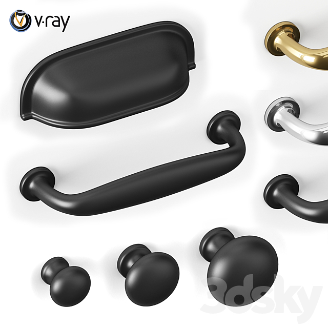 3d Models Miscellaneous Furniture Handles Ikea Eneryda