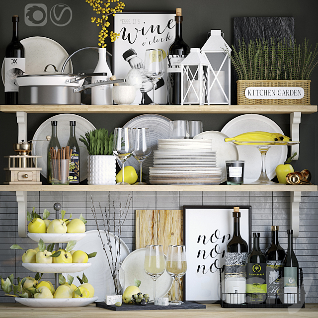 3d Models Other Kitchen Accessories Decorative Kitchen Set 3